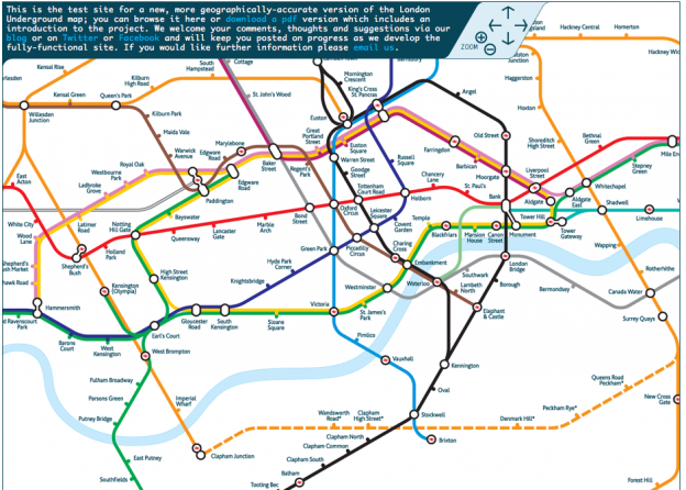 Geographically accurate tube map – carlosfandango